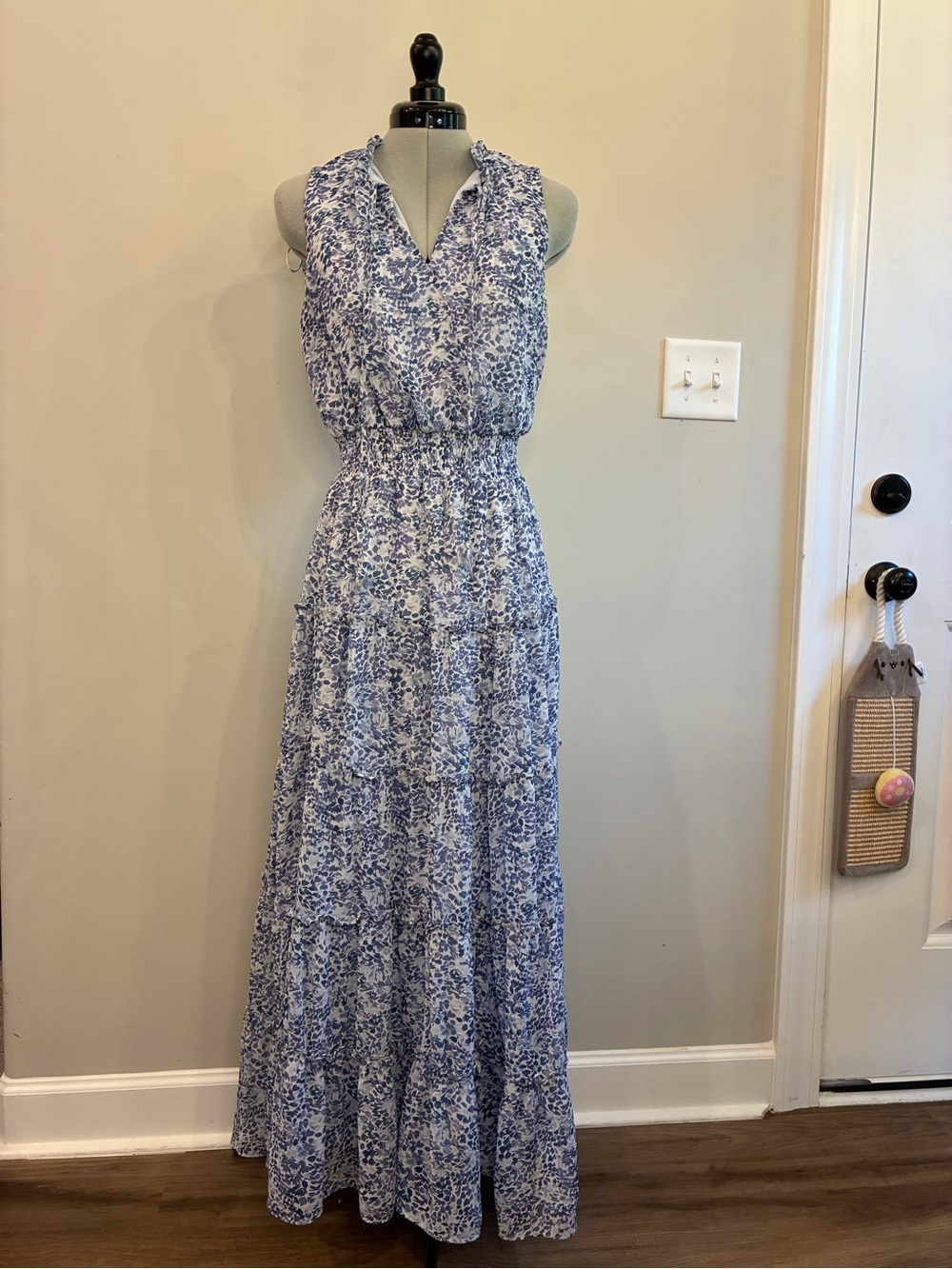 1. State Blue Floral Tiered Maxi Dress